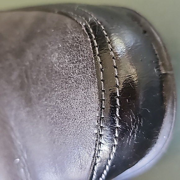 ROMIKA CITY, black and silver comfy leather loafers Size 9.5 (40) Y2K VICTORIAN - Picture 3 of 10